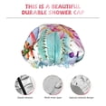 thumbnail image 5 of Balery Cactus Shower Caps, Double Layer Waterproof Shower Cap, Double Layers Reusable Shower Cap With Soft Comfortable For Long Thick Hair Soft Bath Shower Hair Caps, 5 of 9