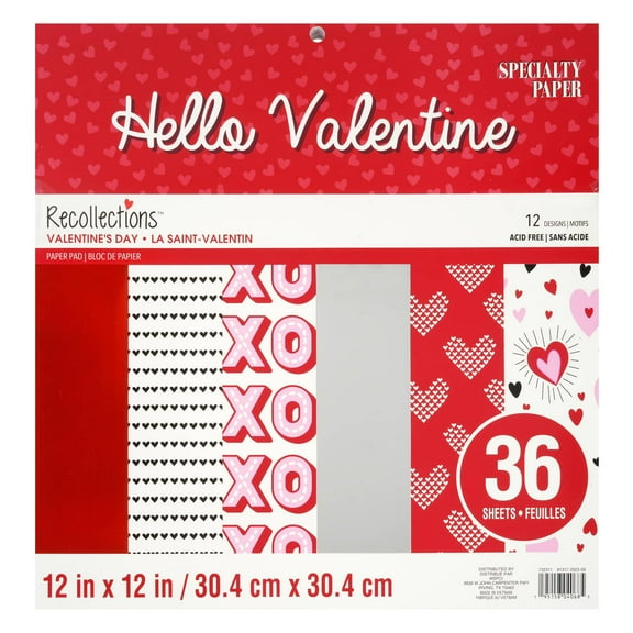 Recollections Valentine Paper Pack 12x12 – 12 Designs