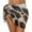 Brown Cow Pattern, variant on Tiger Rainbow Leopard Print Women Beach Wrap Sarong Sheer Bikini Cover Ups Chiffon Swimwear Wrap Skirts for Beach
