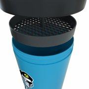 Battle Shakers Mortar Shaker Cup | Military Themed Shaker Bottle | Leak-Proof Protein Cup with Storage Compartment | Mix Protein Powders & More |Dishwasher Safe | 20 Oz Blue/Black
