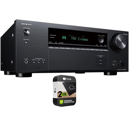 Onkyo TXNR6100 7.2-Channel THX Certified AV Receiver Bundle with 2 YR CPS Enhanced Protection Pack