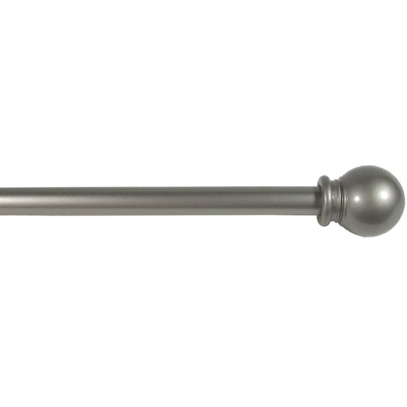 The Classic Touch Adjustable 9/16 Cafe Rod with Brackets, Silver, 28-48 Inches