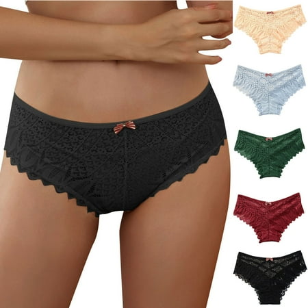 

Womans Underwear 5-Pack Crochet Lace Panty Hollow Out Panties for Women
