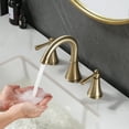 thumbnail image 2 of Widespread Faucet 2-handle Bathroom Faucet, Three Holes Bathroom Sink Faucet, 2 of 5