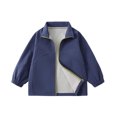 thumbnail image 2 of OGLCCG Boys Rain Jacket Size 14 Lightweight Waterproof Rain Coats Windproof Zip Windbreakers for Kids Blue, 2 of 8