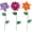 Red, variant on Topadorn Floral Garden Stake Decor Glow in Dark Outdoor Plant Pick Water Proof Metal Flower Stick,3 pcs