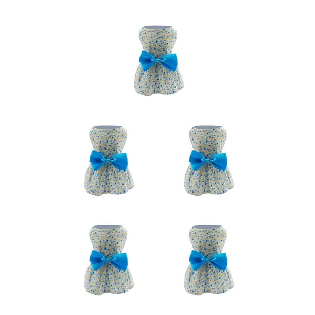 Methold Ropa para mascotas Vestidos Ropa elástica para mascotas Trajes de transpirables encantadores Suministros para festivales para Azul XS 5piezas Methold CBP188279
