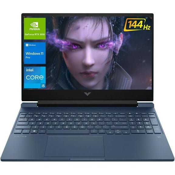 New HP Victus 15.6" FHD Gaming Laptop,Intel Core i5-12450H,64GB RAM 2TB SSD,NVIDIA GeForce RTX 3050,Backlit Keyboard,Performance Blue
