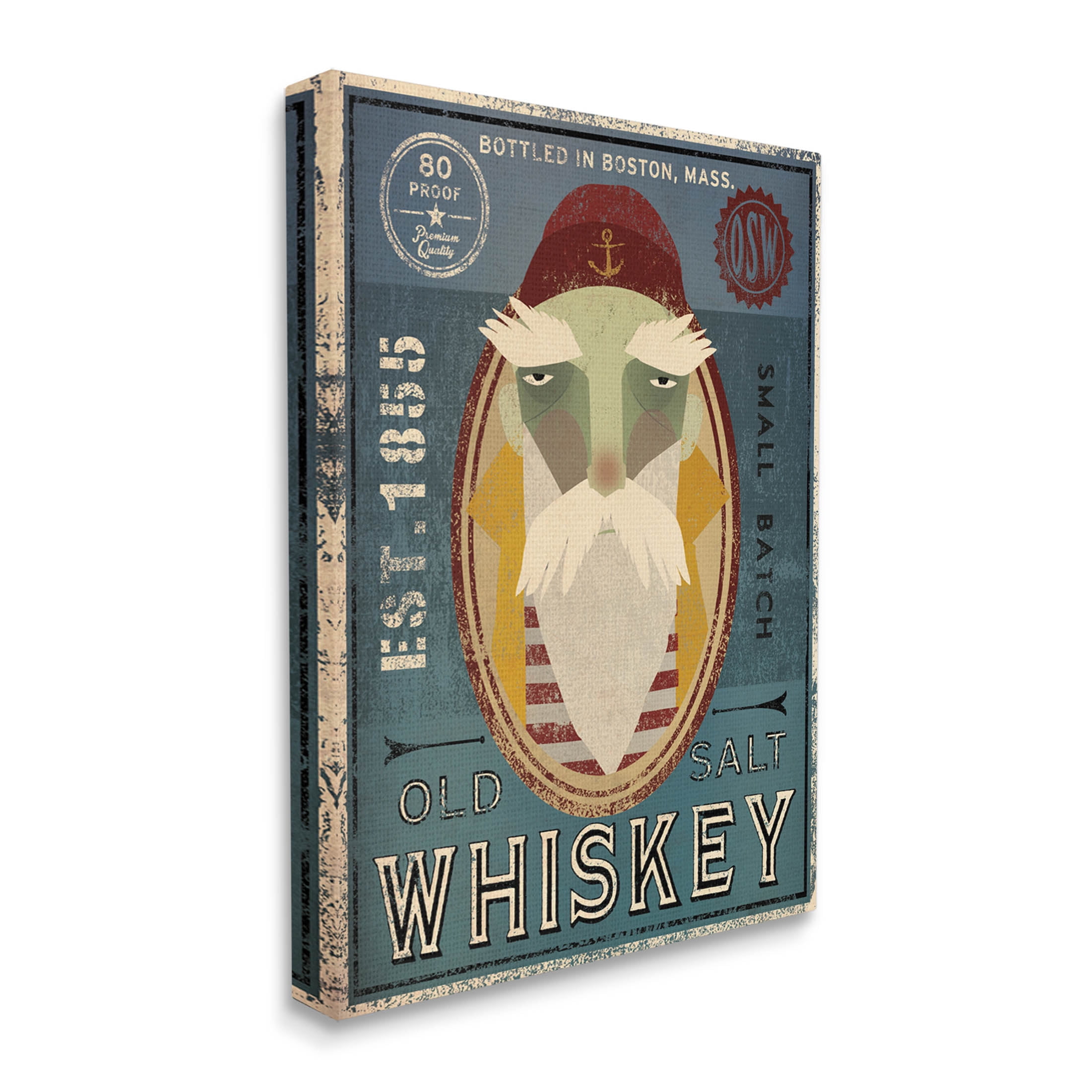 Stupell Industries Whiskey Bottling Sign Graphic Art Gallery Wrapped Canvas Print Wall Art, Design by Ryan Fowler