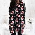 thumbnail image 2 of Black and Friday Deals under 10.00 LYXSSBYX Christmas Dresses Women Plus Size Clearance Women Casual Long Sleeve Round Neck With Pocket Christmas Printed Dress, 2 of 5