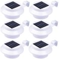 thumbnail image 1 of [6 piezas] Luces solares Luz de pared de jardín solar a prueba de agua Iluminación de canalón, luz de camino solar para casa, cerca, jardín Jormftte MZQ-0837, 1 of 7