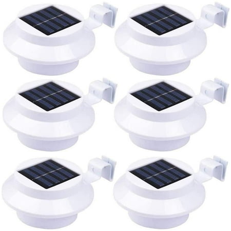 

[6 pieces] Solar lights Waterproof solar garden wall light Gutter lighting solar path light for house fence garden