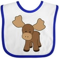 thumbnail image 3 of Inktastic Cute Moose Boys or Girls Baby Bib, 3 of 4