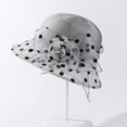 thumbnail image 5 of Beach Accessories , Summer Accessories , Large Sun Hats for Women Elegant Sheer Polka Dot Flower Bucket Sun Hat For Women Spring Summer Outdoor Breathable Wide Brim Sun Cap, 5 of 5