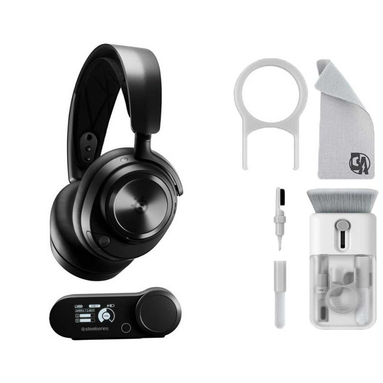 SteelSeries Arctis Nova Pro Wireless Gaming Headset for PC, PS5, and PS4  Black With Cleaning Kit Bolt Axtion Bundle Used