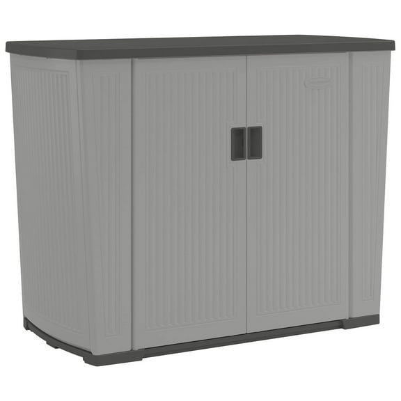 Suncast Backyard Oasis 130 Gallon Outdoor Storage Basic Unit, Dove Gray