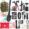 thumbnail image 1 of Kit de supervivencia, 160 piezas de suministros de emergencia, accesorios para acampar con bolsa Molle mejorada, regalos para hombres, aventuras al aire libre, camping, senderismo, caza (verde), 1 of 5