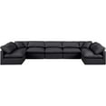 thumbnail image 3 of Meridian Furniture Indulge 175" Black Vegan Leather U-Shaped Modular Sectional, 3 of 9