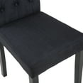thumbnail image 5 of Button-Tufted Charcoal High Back Fabric Upholstered Dining Chairs, Set of 2, 5 of 10