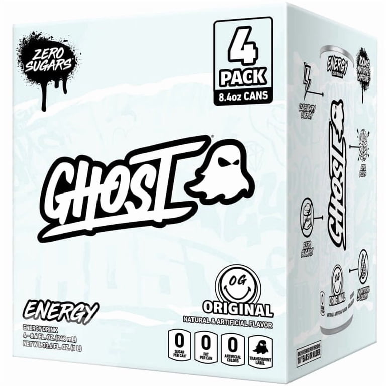 GHOST® ENERGY Zero Sugars Energy Drink, Original Flavor, 100mg