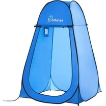 WolfWise Portable Pop Up Privacy Shower Tent Spacious Changing Room for Camping Hiking Beach Blue