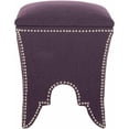 thumbnail image 2 of SAFAVIEH Deidra Modern Glam Storage Ottoman w/ Silver Nail Heads, Plum, 2 of 4