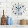 thumbnail image 3 of GZHJMY Cute Baby Elephant with Butterfly Wall Clock, 10" Silent Non Ticking Round Clock, Oil Painting Easy to Read Clock for Living Room Bedroom Bathroom Home Decor Holiday Gifts, 3 of 7