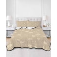 thumbnail image 2 of Twin Quilt Bedding Set, Beige Floral Reversible Summer Quilt 3 Pieces, Vintage Spring Botanical Flowers Lightweight Bedspreads Coverlets with 2 Pillow Shams for All Seasons, 2 of 5