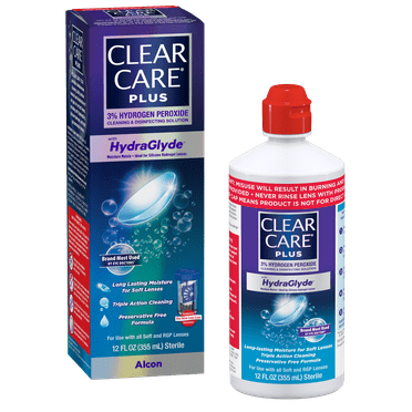 Clear Care Plus Contact Lens Liquid Cleaning Solution for Daily Use, 12 fl oz, 1 Count per Pack