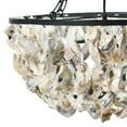 thumbnail image 6 of Creative Co-Op Metal and Draped Oyster Shell Chandelier, Multicolor, 6 of 9