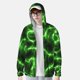 thumbnail image 2 of Fotbe Green Lightning Chaqueta con Protección Solar UPF 50+ para Hombre y Mujer, Camisa con Capucha y Bolsillos-Medium, 2 of 7