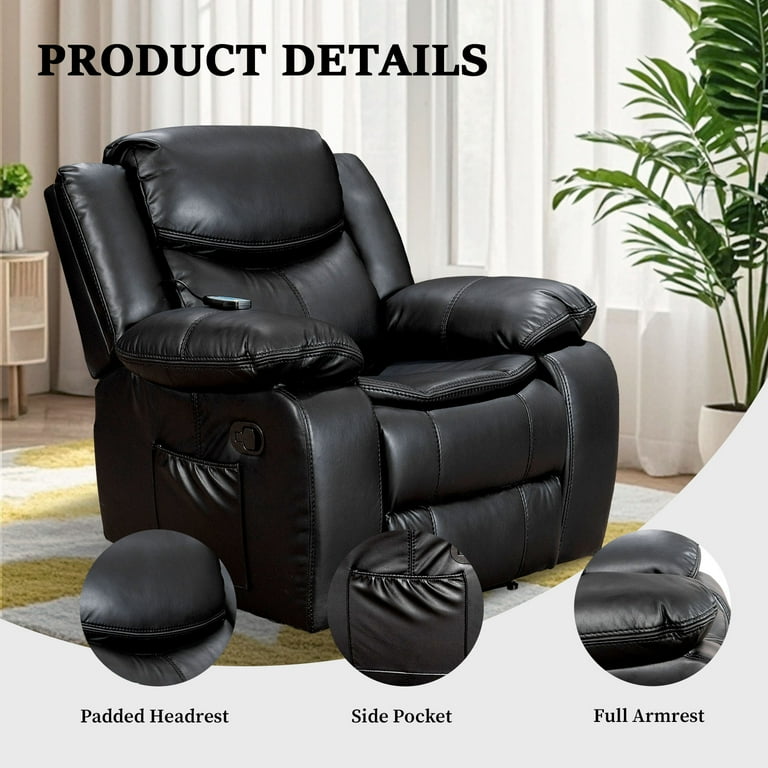 Massage Chair Walmart Black Leather Recliner Free Shipping! Gymax