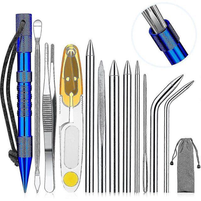 Knotter Tools, Fid Paracord Fid Set Stainless Steel Paracord Lacin Needles And Smoothing Tool For Leather Or Paracord Work