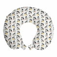 thumbnail image 1 of Romantic Travel Pillow Neck Rest, Repeating Pattern of Couples in Love Hugging, Memory Foam Traveling Accessory Airplane and Car, 12", White Multicolor, by Ambesonne, 1 of 2