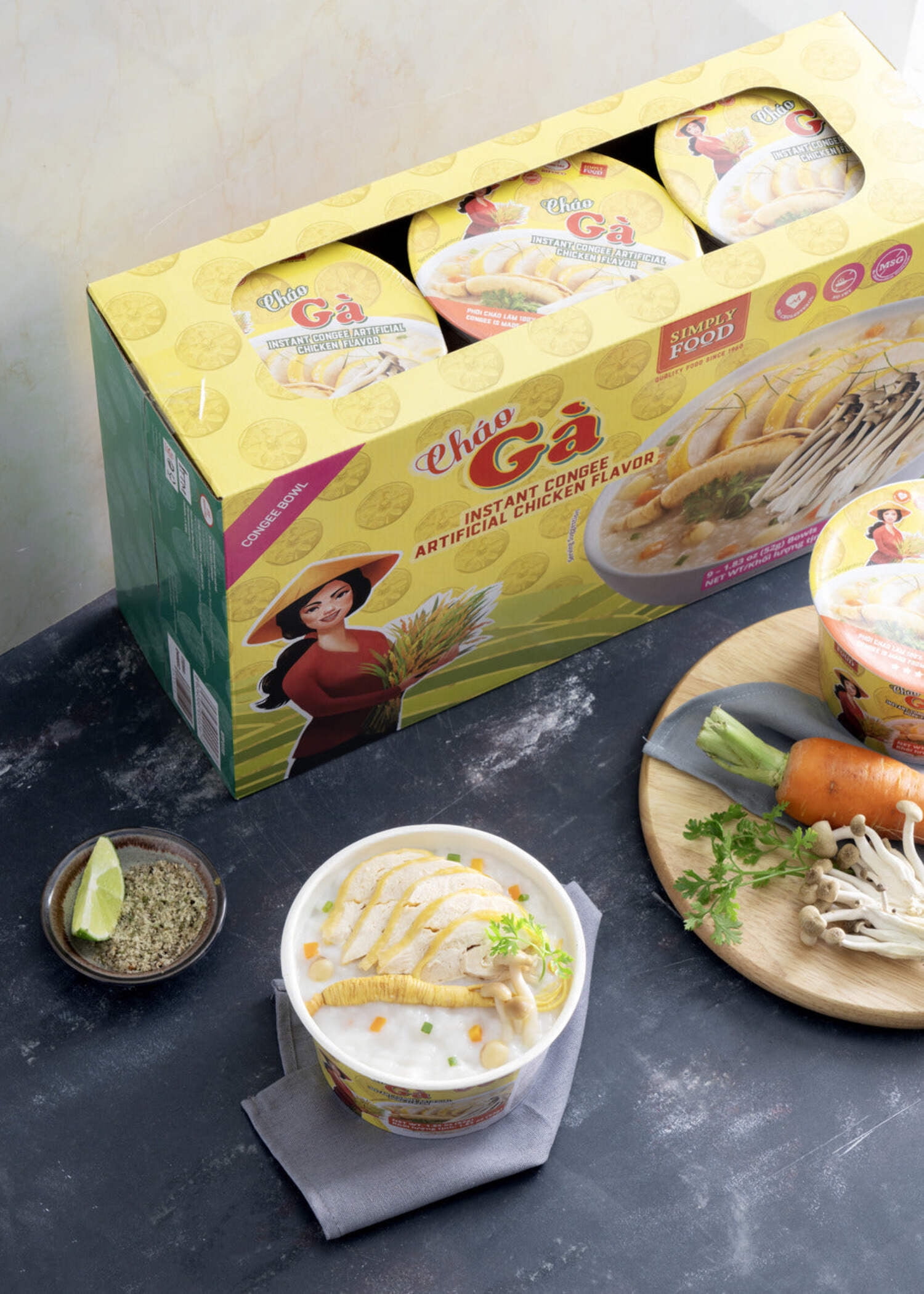 Premium Chicken Congee Bowl - (Pack of 9)