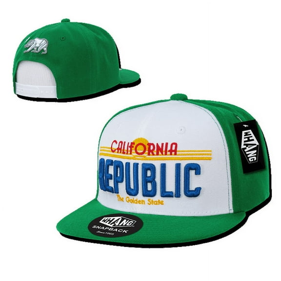 CalRep Plate Design Snapback,White/Kelly