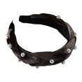 thumbnail image 5 of Unique Bargains 1 Pc Braided Faux Pearl flannelette Headband Headwear Hairband for Women 1.2 Inch Wide Deep Brown, 5 of 7