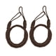 thumbnail image 4 of 2 alzapaños de cortina de cuerda con borlas gruesas y retorcidas para decoración de sala de estar y dormitorio marrón, 4 of 6