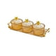 thumbnail image 5 of Plato de frutos secos, plato para dulces, 3 rejillas, multiusos, con tapa, recipientes para condimentos Naranja, 5 of 9