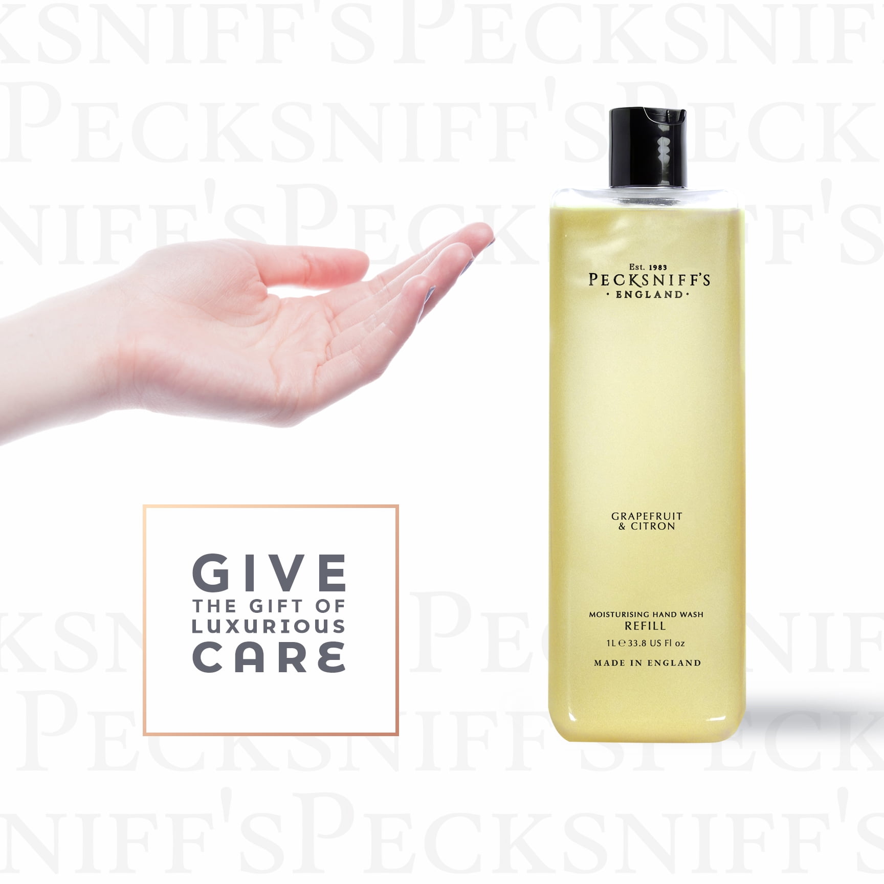 Pecksniff's Grapefruit & Citron Scented Moisturizing Hand Wash Refill | 1 L/1000 ml, 33.8 fl oz