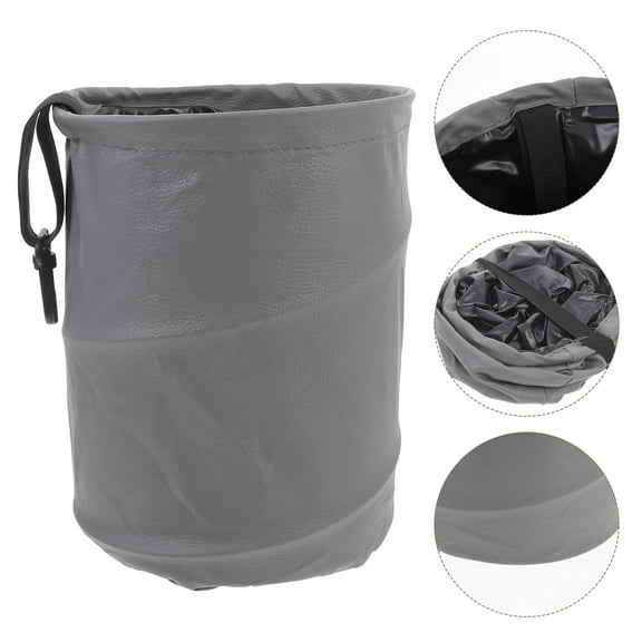 FUTUREORYY Vehicle Garbage Bag Holder Artificial Leather 1Pack 7.86X6.29X6.29in
