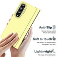 thumbnail image 7 of ELEHOLD for Samsung Galaxy Z Fold 4 2022 7.6 inch Case, Skin-Feeling PC Double Metal Plating Lens Rings Circles Pen Tray Hinge Free Capacitive Shockproof All-inclusive Folding Case for ZFold 4,Yellow, 7 of 7