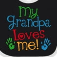 thumbnail image 4 of Inktastic Grandpa Loves Me Boys or Girls Baby Bib, 4 of 4