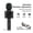 Q9 Pro-Black, variant on Wireless Karaoke Microphone Speaker with LED Lights & Voice Changer, Portable Singing Mic for Parties, Travel, Car & Camping, Fun Summer Accessory, Birthday Gift