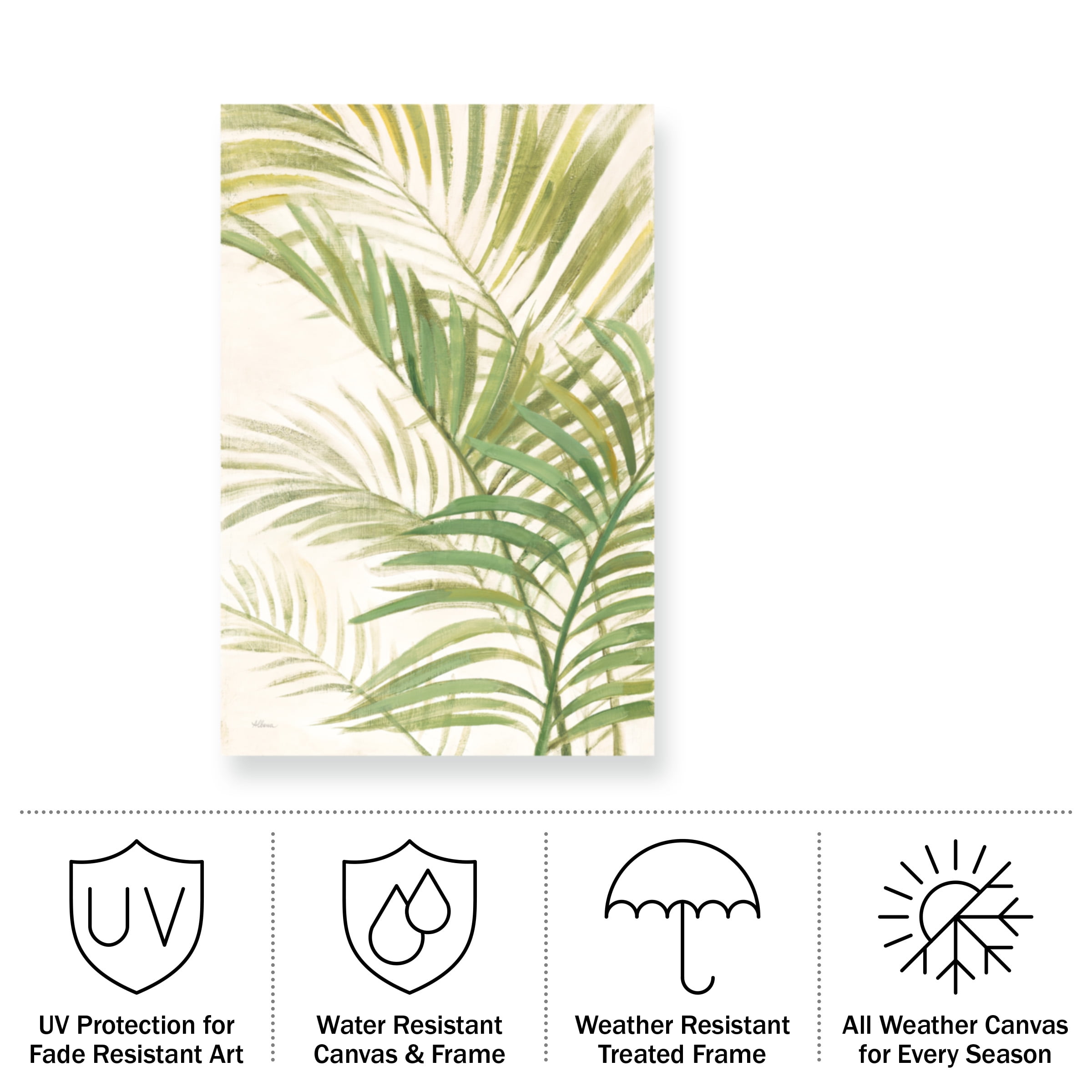 Albena Hristova 'Palms I Bright' Outdoor Canvas