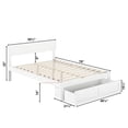 thumbnail image 5 of Bowery Hill Modern Wood Full Bed with Foot Drawer & Slat Kit in White, 5 of 5