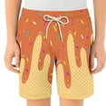 thumbnail image 2 of Ice Cream Boy Baseball Shorts Waffle Or Cone Quick Dry Shorts Kids Ice Cream Drip Track Short Pants E 120, 2 of 4