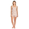 thumbnail image 2 of Casual Nights Women's Floral Sleeveless Tank and Pajama Shorts Set - Pink - X-Large, 2 of 5
