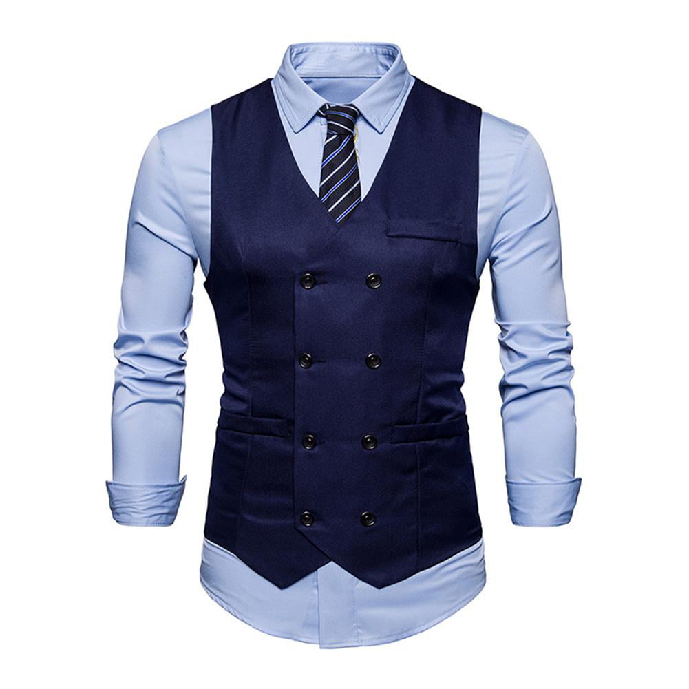 Vest Dark Blue Double Breasted