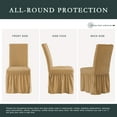 thumbnail image 7 of Vireellx Dining Chair Covers Set of 2, Universal Stretch Dining Room Chair Covers with Skirt, Removable Parsons Chair Slipcover for Kitchen Wedding Party Banquet, 7 of 7